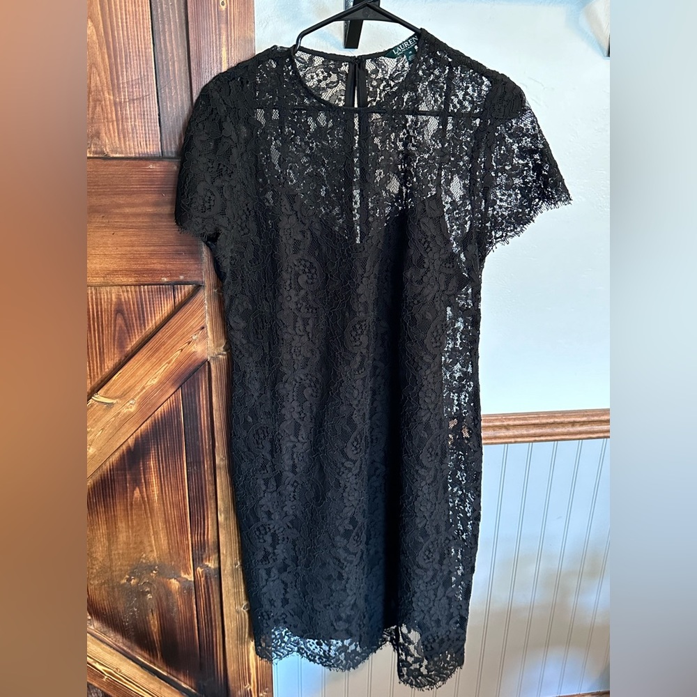 Ralph Lauren Black Lace Dress